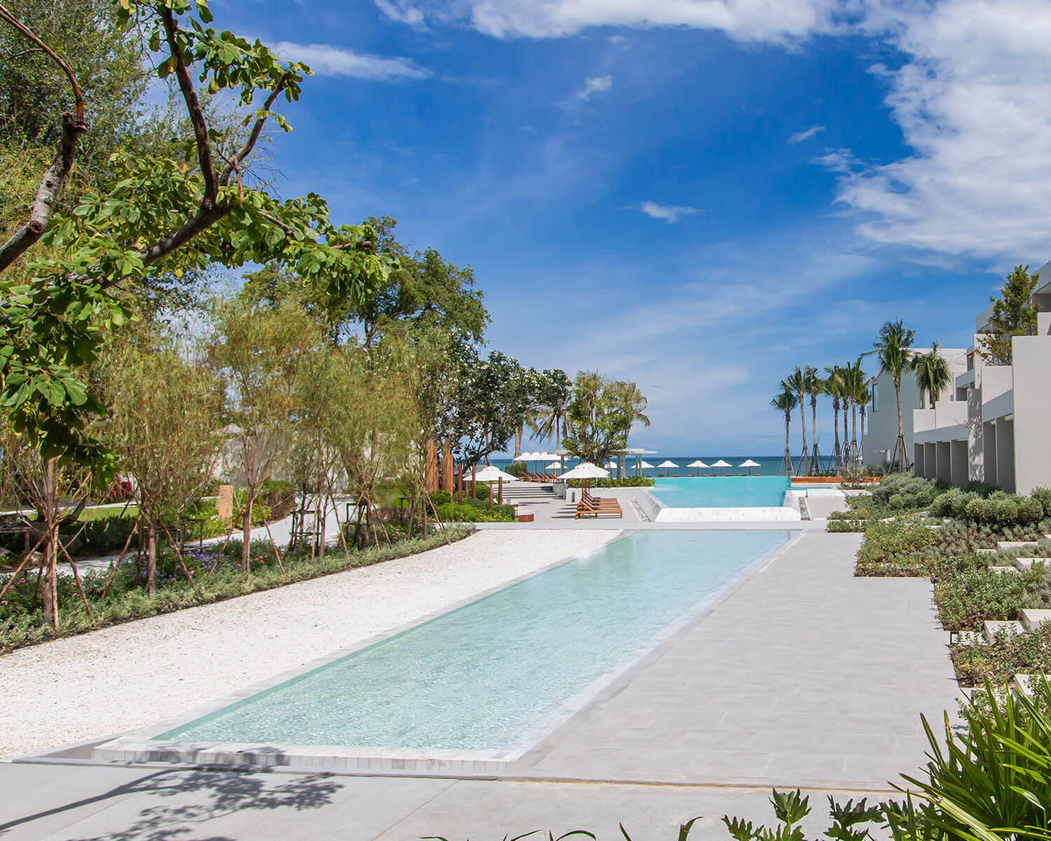 Pool with sea view