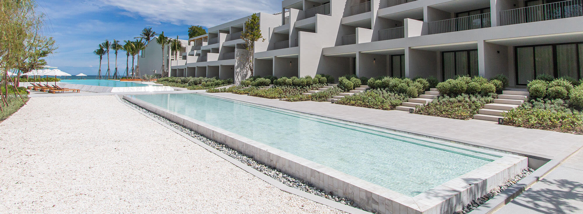 Pool with sea view